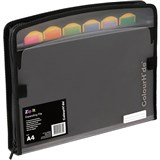 COLOURHIDE ZIP IT EXPANDING FILE 7 POCKET PP A4 BLACK