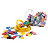 EDUCATIONAL COLOURS BUTTON COUNTERS ASSORTED 500G JAR