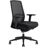 DAL JIRRA SIDE CONTROL SYNCHRO HIGH MESH BACK ARMS BLACK BACK AND SEAT