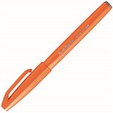 PENTEL SES15C BRUSH SIGN PEN MARKER ORANGE BOX 10