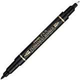 PENTEL N75W DUAL TIP PERMANENT MARKER BULLET BLACK