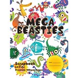 MEGA BEASTIES PREMIUM SCRAPBOOK 100GSM 64 PAGE 335 X 240MM