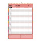 COLLINS EDGE RAINBOW WALL CALENDAR EDFC135 MONTH TO VIEW A3