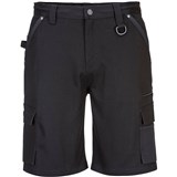 PORTWEST SLIM FIT STRETCH SHORTS BLACK 137
