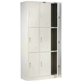 METAL LOCKER 9 DOOR 3 ROW WITH CAM LOCK 900 X 390 X 1800 GREY