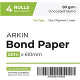 ARKIN BOND PAPER 80GSM 50M X 610MM 4 ROLLS