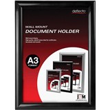 DEFLECTO DOCUMENT HOLDER WALL MOUNT A3 BLACK