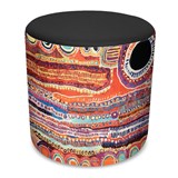 ORANGE DUST SPECTRUM EVA ROUND OTTOMAN 450 X 450 X 450MM OPAL BLACK