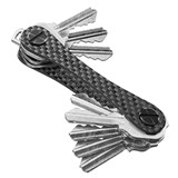KEYSMART ORGINAL COMPACT KEY HOLDER AND KEYCHAIN ORGANISER CARBON FIBER 3K BLACK