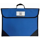 WRITER NYLON LIBRARY BAG 285 X 380MM BLUE WITH BLACK REINFORCED CORNERS