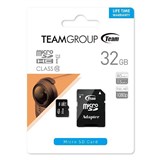TEAM GROUP MICRO SDHC 32GB CLASS10 UHSI RETAIL W1 ADAPTER  RW MAX 100MBS 20MBS