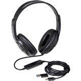 KENSINGTON USBC HEADPHONES WITH USBA ADAPTER BLACK