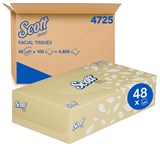 SCOTT FACIAL TISSUE 2 PLY WHITE 100 SHEETS CARTON 48