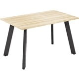 OLG FLARE TABLE 4 LEG BLACK FRAME 1200 X 750MM NEW OAK RAVINE