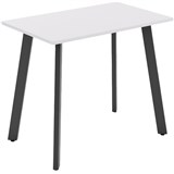 OLG FLARE BAR LEANER 4 LEG BLACK FRAME 1200MM X 750MM WHITE