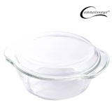 CONNOISSEUR GLASS COVERED CASSEROLE DISH 2 LITRE