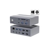 COMSOL USBC DUAL MONITO 16 PORT DOCKING STATION GREY