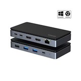 COMSOL USBC TO DUAL 4K HDMI MONITOR 9 PORT DOCKING STATION GREY