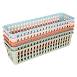 CREATIVE KIDS PENCIL STORAGE BASKET 254 X 83 X 64MM ASSORTED COLOURS PACK 10