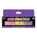 SENSORY SPROUTS GALAXY GLITTER BALLS IN A PURPLE BOX ASSORTED SET 3