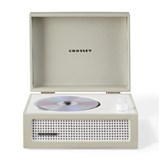 CROSLEY VOYAGER PORTABLE RETRO CD PLAYER WITH STEREO BLUETOOTH SPEAKERS FM RADIO DUNE
