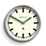 NEWGATE LUGGAGE WALL CLOCK GALVANISED GREEN HANDS