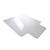 FLOORTEX CHAIRMAT KEYHOLE CARPET PVC STANDARD PILE 1140 X 1350MM CLEAR